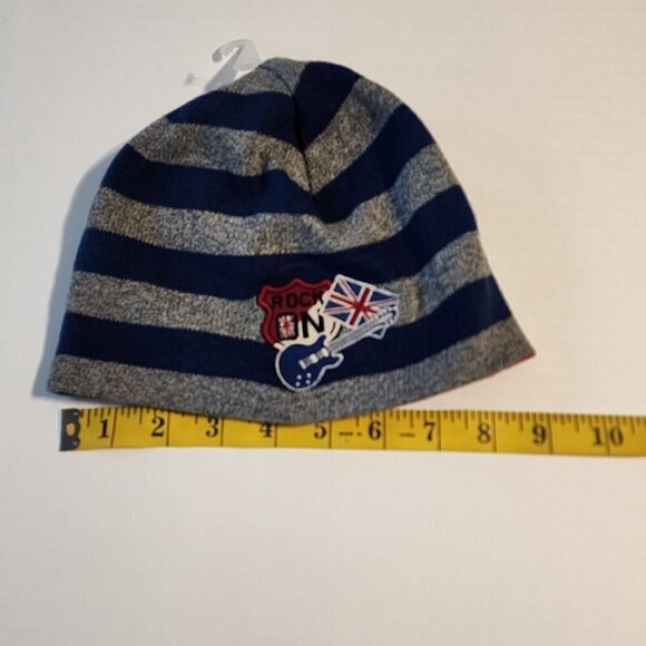 Gymboree Rock On boy hat size 5-7 New Stripes Guitar - Picture 5 of 7